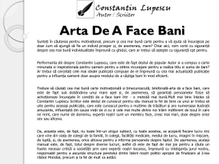 Arta De A Face Bani