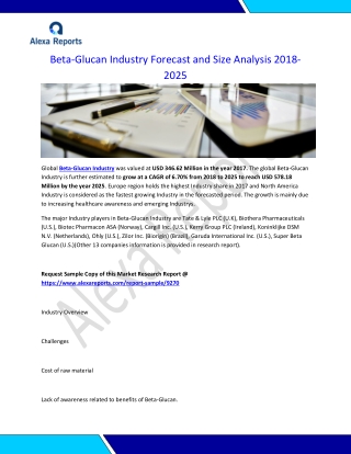 Beta-Glucan Industry Forecast and Size Analysis 2018-2025