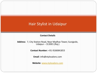 Hair Stylist in Udaipur