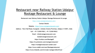 Restaurant near Railway Station Udaipur