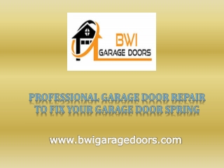 Professional garage door repair to fix your garage door spring