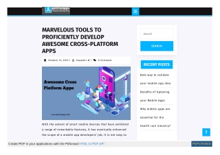Marvelous Tools to Proficiently develop awesome cross-platform apps