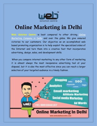 Online Marketing In Delhi