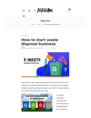 How to Start Waste Disposal Business
