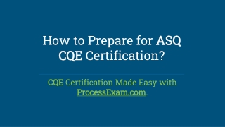 ASQ Certified Quality Engineer (CQE) Certification | Sample Questions