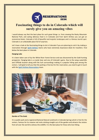 Fascinating things to do in Colorado which will surely give you an amazing vibes