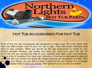 Hot Tub Accessories For Hot Tub
