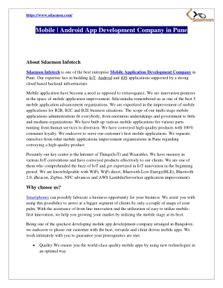 Mobile | Android App Development Company in Pune | Sdaemon