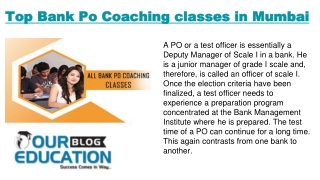 Top Bank Po Coaching center in Mumbai