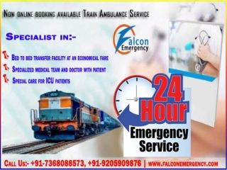 Get 100% Secure Transportation Services – Falcon Train Ambulance in Delhi and Bangalore