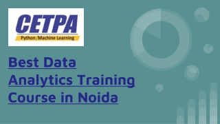 Best Data Analytics Training Course in Noida