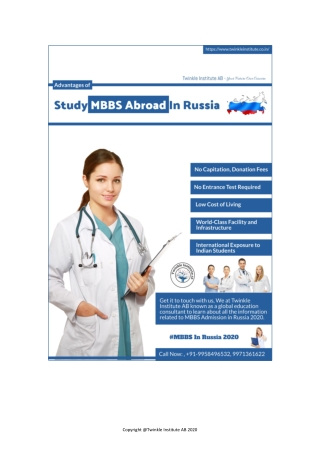 Advantages of Study MBBS Abroad In Russia - Twinkle Institute AB