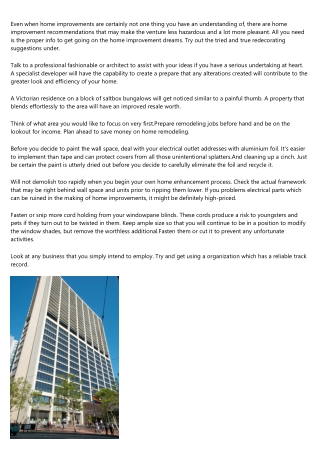 Expert Consultancy To Aid With Your After that Redesigning Undertaking