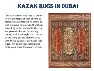 Buy Kazak Rugs In Dubai