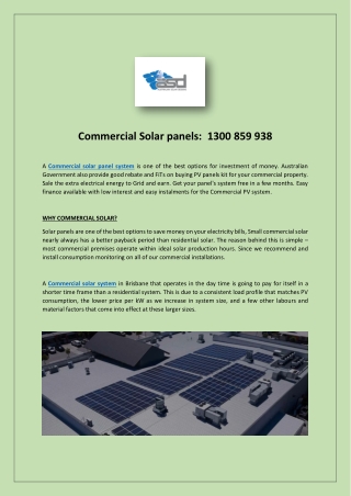 Why solar power for your business?