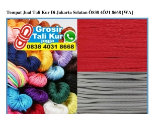 Tempat Jual Tali Kur Di Jakarta Selatan 0838 403I 8668[wa]