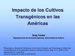 Impacto de los Cultivos Transg nicos en las Am ricas