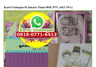 Kartu Undangan Di Jakarta Timur O818•O771•6413[wa]