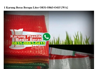 1 Karung Beras Berapa Liter 0831·0863·0415[wa]