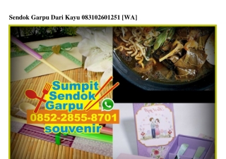 Sendok Garpu Dari Kayu 083102601251[wa]