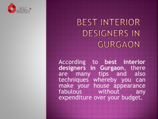 Best Interior Designers in Gurgaon