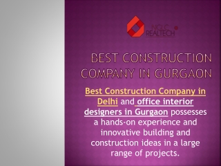 Best Construction Company in Gurgaon