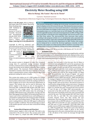 Electricity Meter Reading using GSM