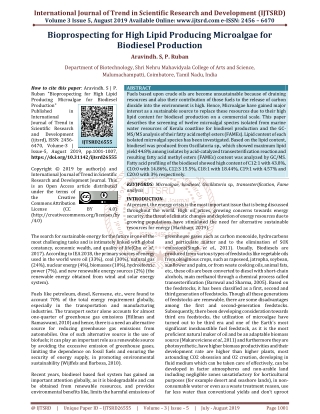 Bioprospecting for High Lipid Producing Microalgae for Biodiesel Production