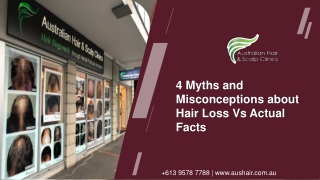 4 Myths and Misconceptions about Hair Loss Vs Actual Facts