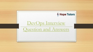 Interview questions and answers for DevOps