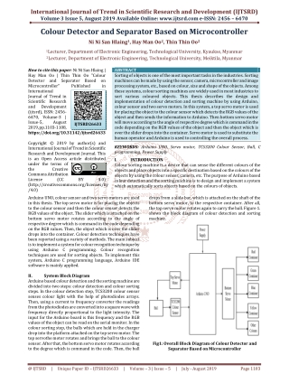 Colour Detector and Separator Based on Microcontroller