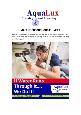 Plumbing Companies Mississauga