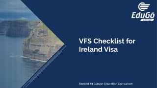 Ireland VFS Checklist By Edugo Abroad