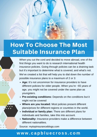 How To Choose The Most Suitable Insurance Plan