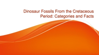 Dinosaur Fossils From the Cretaceous Period