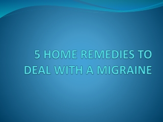 5 Home Remedies To Deal With Migraine | healthblog| alldaychemist |