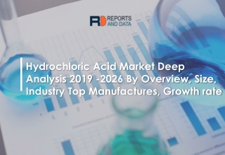 Hydrochloric Acid Market  2019: Rising with Immense Development Trends across the Globe by 2026