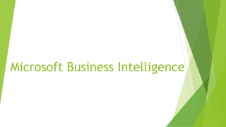 Microsoft Business Intelligence