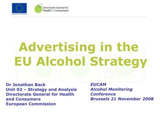 Advertising in the EU Alcohol Strategy