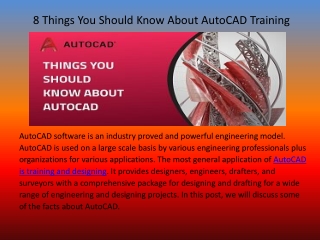 Some Facts About Autocad Training Course in Noida