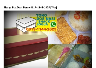 Harga Box Nasi Bento Ö819–1144–2625[wa]