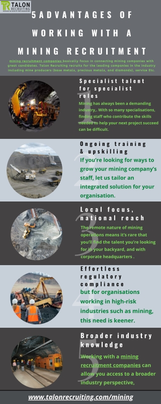 5Advantages of Working with a Mining Recruitment