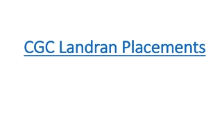 CGC Landran Placements