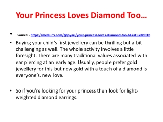 Your Princess Loves Diamond Too…