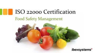 ISO 22000 Certification | Ibex Systems