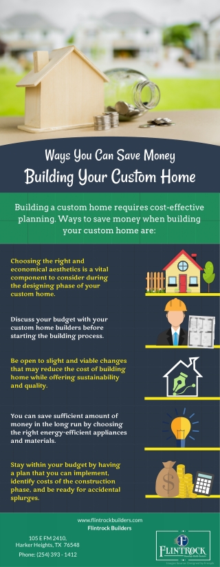 Ways You Can Save Money Building Your Custom Home