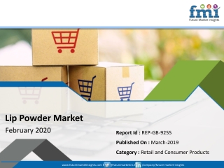 Lip Powder Market to Register a Stellar Growth Rate of CAGR of ~6% During 2019 - 2027