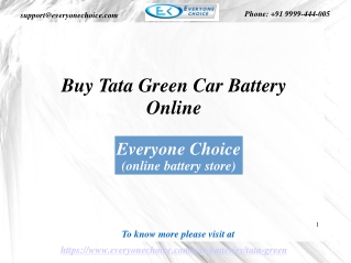 Buy Tata Green Car Battery Online