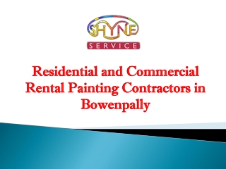 Residential and Commercial Rental Painting Contractors in Bowenpally