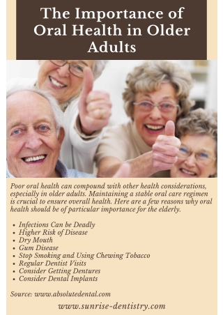 The Importance of Oral Health in Older Adults